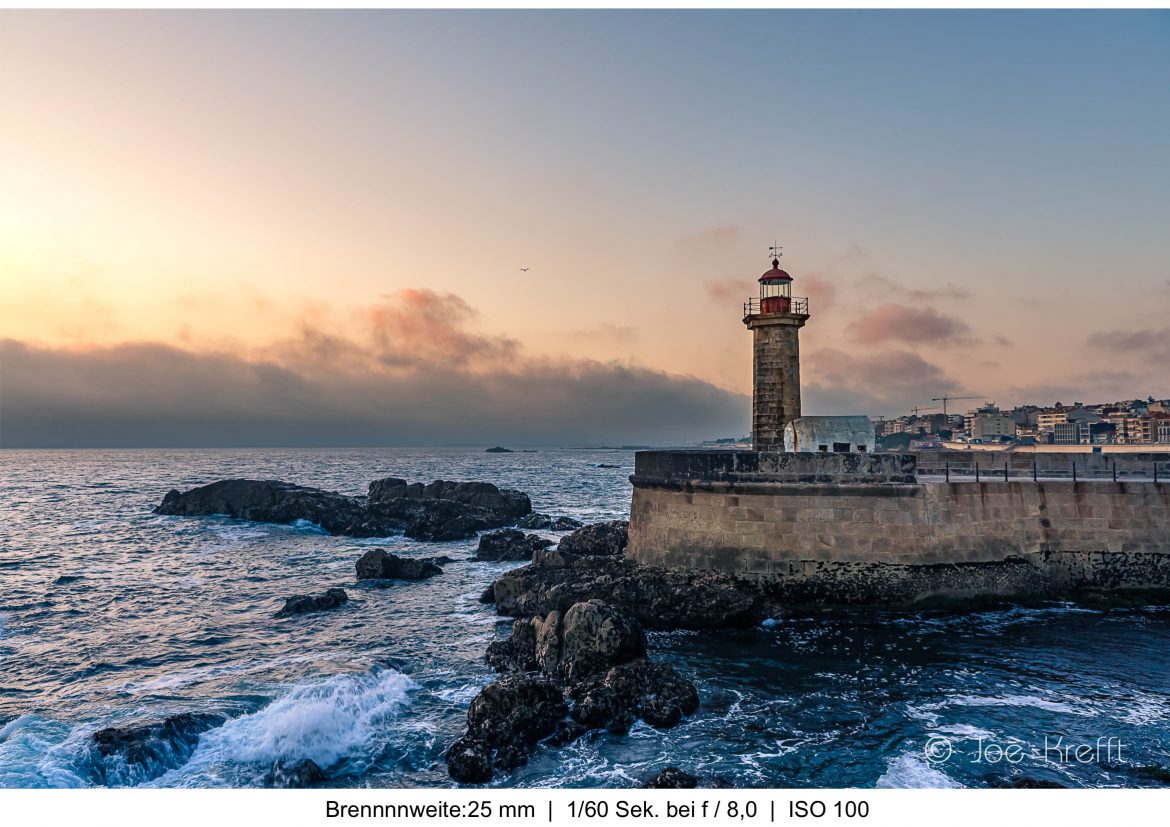 Wozu brauchst du ND Filter. Bild vom Leuchtturm in Portugal, unterschiedlich lange belichtet.


